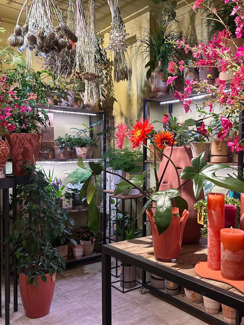 de Bloemenmand Bloemen in de winkel